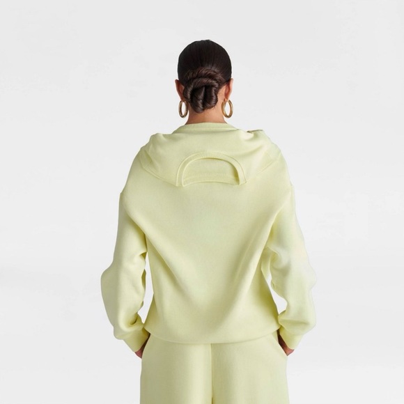 KBB Women's Long Sleeve 'The Double Layer Crewneck Sweatshirt' - Yellow S - Picture 2 of 5